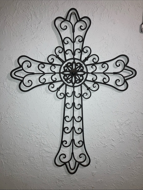 Source Unknown Other - Source Unknown Black Ornate Metal Cross Wall Décor